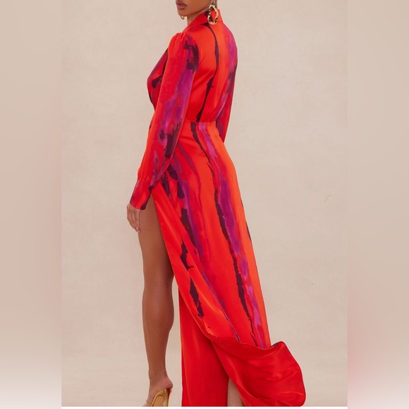 Sunset Long Sleeve Slit Dress - Picture 3 of 4